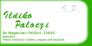 ildiko paloczi business card