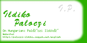 ildiko paloczi business card